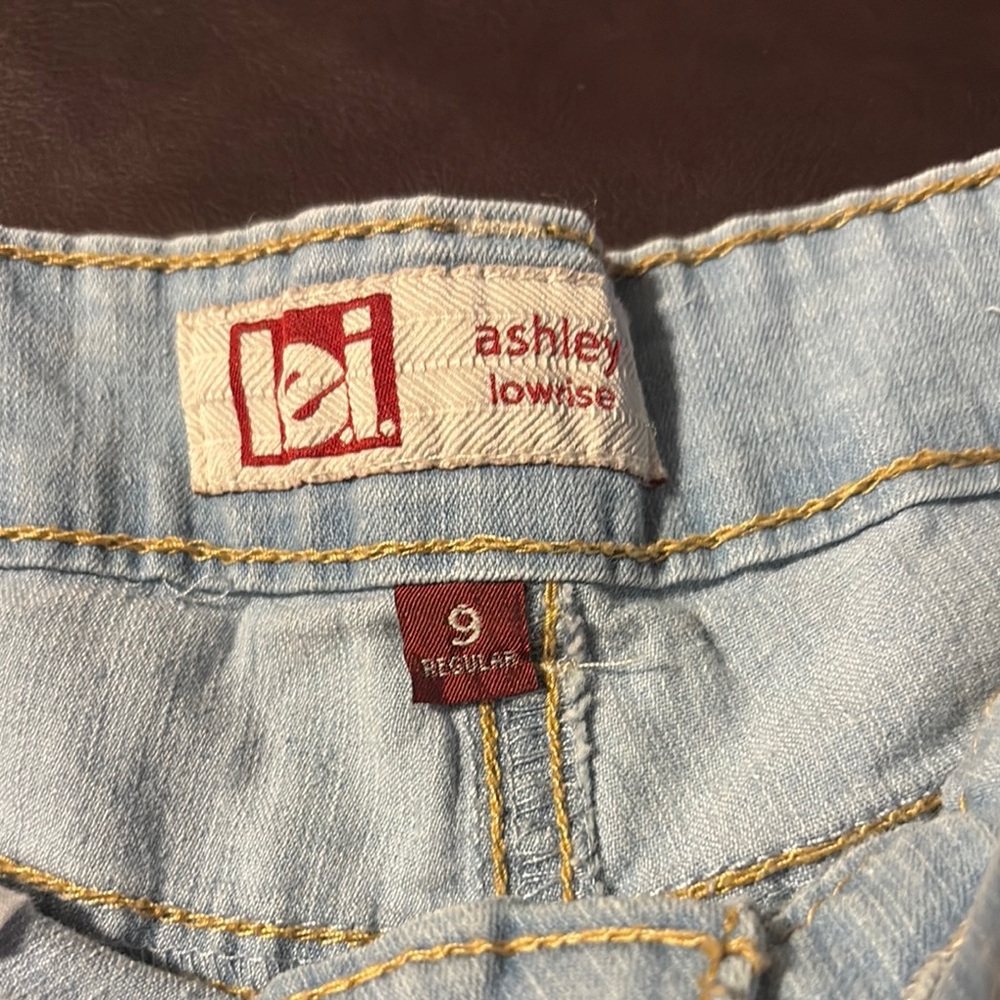 L.e.i. American Flag Denim Shorts 4th of July shorts patriotic low rise 9 teens - Picture 3 of 4